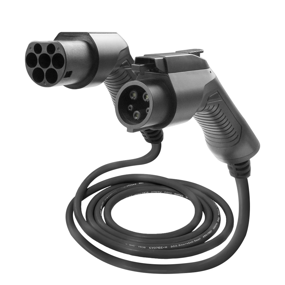 Type 1 To Type 2 Electric Car Charging Cable